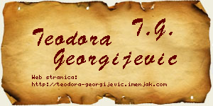 Teodora Georgijević vizit kartica